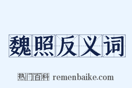 魏照反义词是什么意思的图片